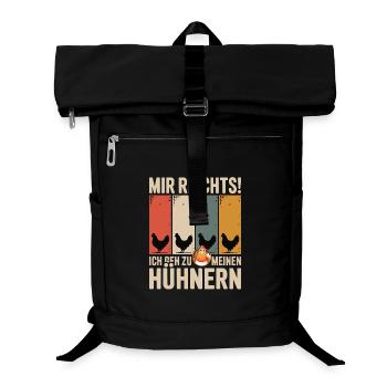 Mir reicht’s - ich geh zu meinen Hühnern - Laptop-Rucksack  - Schwarz - Vorne