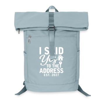 I Said Yes To The Address Est. 2027 - Laptop-Rucksack  - Eisblau - Vorne