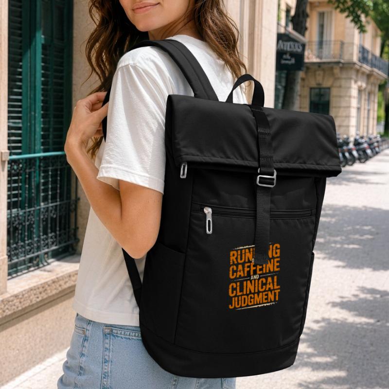 Nurse Practitioner Running On Caffeine Nursing Laptop-Rucksack 