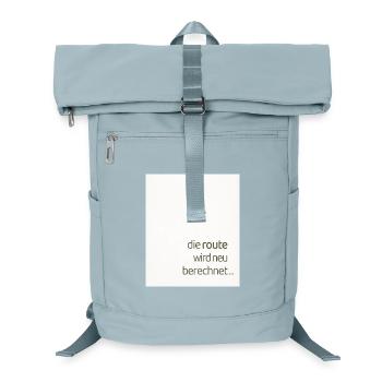 Die Route Wird Neu Berechnet – Modernes Statement - Laptop-Rucksack  - Eisblau - Vorne
