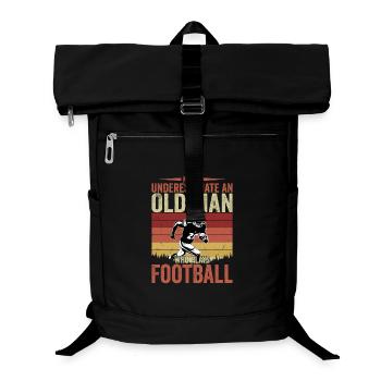 Ne sous-estimez jamais un vieil homme qui joue au football - Sac à dos ordinateur - noir - Devant