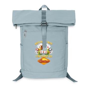 Out Of My Way – I'm Going To The Casino - Laptop-Rucksack  - Eisblau - Vorne