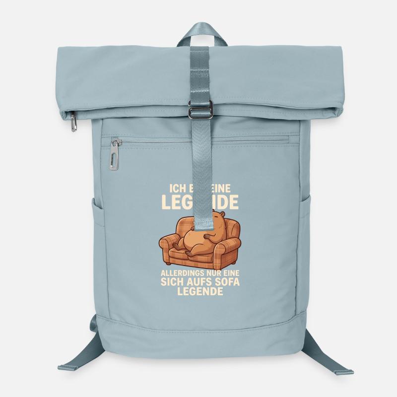 Motif drôle de détendue du canapé capybara Sac à dos ordinateur