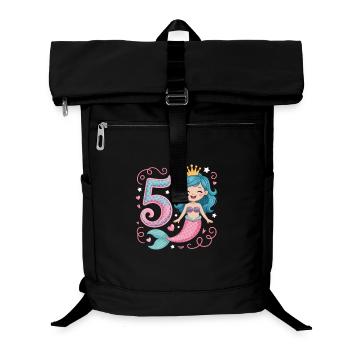 Meerjungfrau 5. Geburtstag 5 Jahre - Laptop-Rucksack  - Schwarz - Vorne