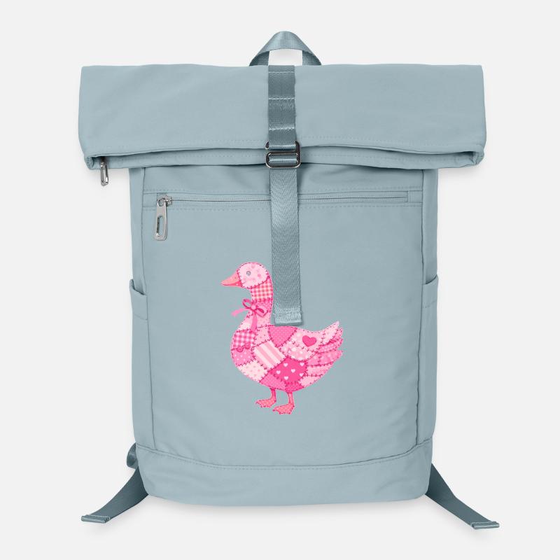 Patchwork Ente Rosa Laptop-Rucksack 