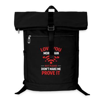 Funny WiFi Internet Connection Online Signal Humor - Laptop Backpack - black - Front