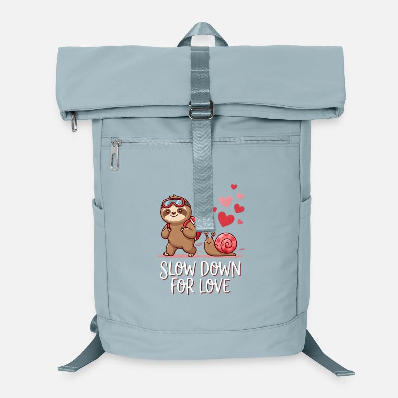  Slow Down For Love Cute Sloth Snail Hiking Laptop Backpack