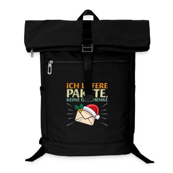 Briefträger LIEFERE PAKETE KEINE GESCHENKE - Laptop-Rucksack  - Schwarz - Vorne