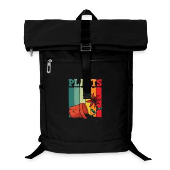 Plants Plant Lover Retro Gardening - Laptop Backpack - black - Front