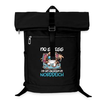Nordsee NUR KEIN STRESS BIN IM URLAUB AN DER - Laptop-Rucksack  - Schwarz - Vorne