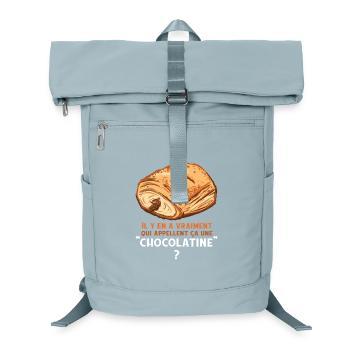 Humour Chocolatine Pain au Chocolat Breakfast - Laptop Backpack - ice blue - Front
