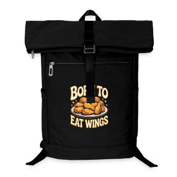 Chicken Wings Game Day Food Humor - Laptop Backpack - black - Front