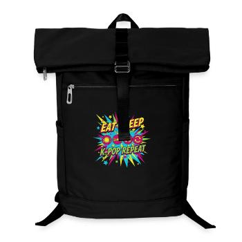 Essen, schlaf, K-Pop wiederholen, koreanische Musik, süße Kpop-Fans, - Laptop-Rucksack  - Schwarz - Vorne
