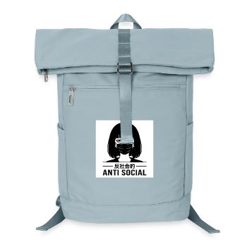 Antisocial Japanese Vaporwave Anime Girl - Laptop Backpack - ice blue - Front