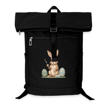 Lapin de Pâques avec une brosse - Sac à dos ordinateur - noir - Devant