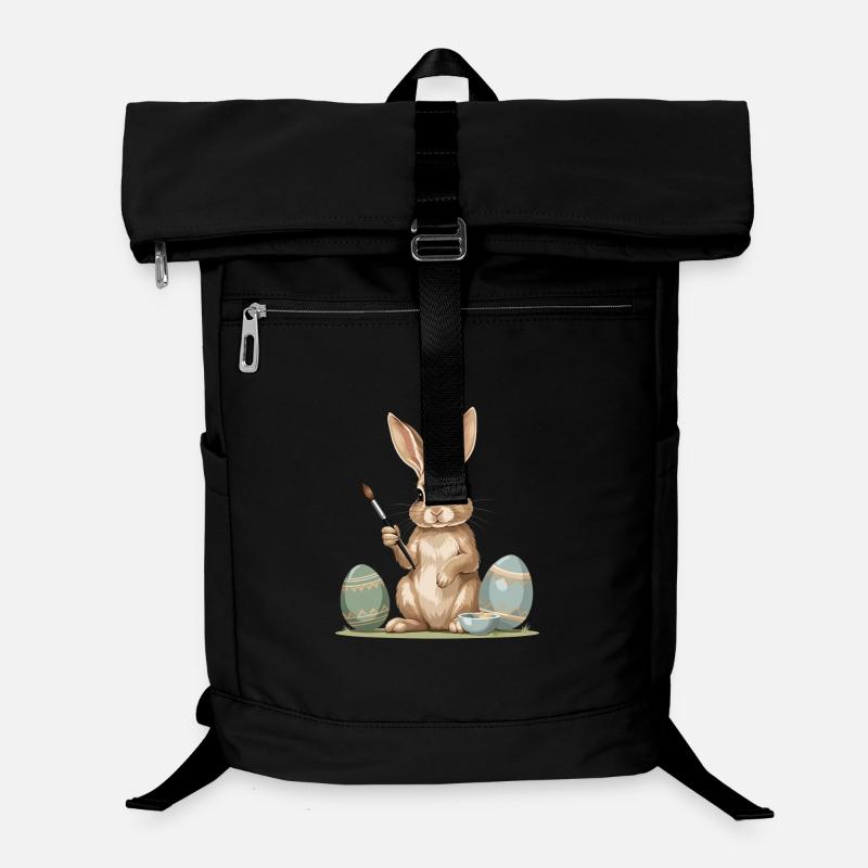 Lapin de Pâques avec une brosse Sac à dos ordinateur