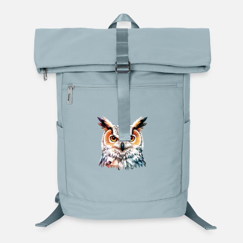 Schneeeule Weiße Eule Kauz Uhu Owl Schnee Eulen Laptop-Rucksack 