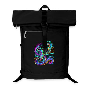 Volleyball - Laptop-Rucksack  - Schwarz - Vorne