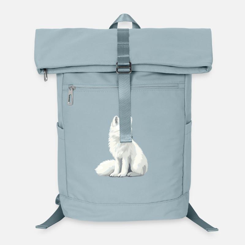Illustration du renard blanc Sac à dos ordinateur