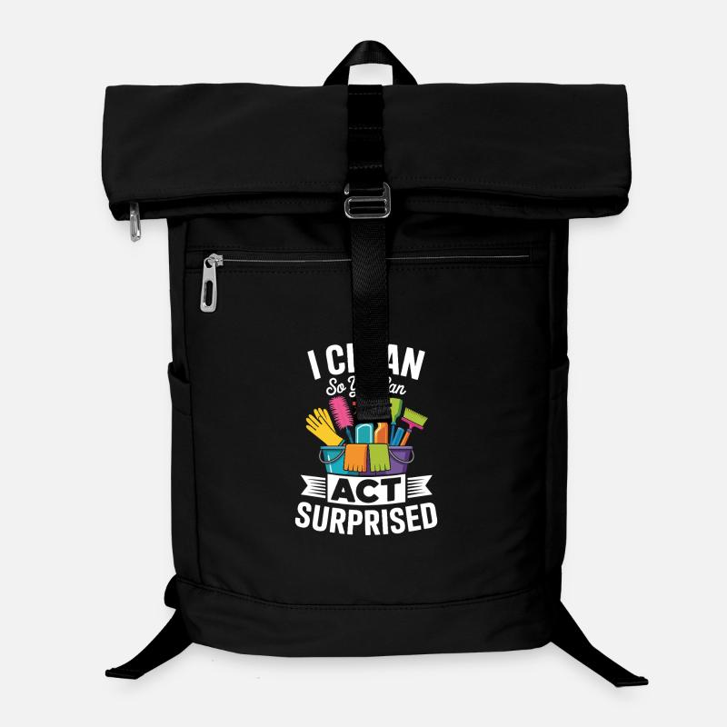 Funny cleanliness and teamwork plaster motif - Laptop Backpack - black