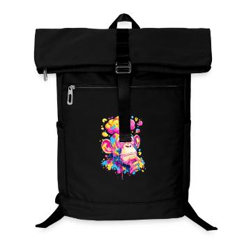 Singe coloré des Couleurs Rush - Sac à dos ordinateur - noir - Devant
