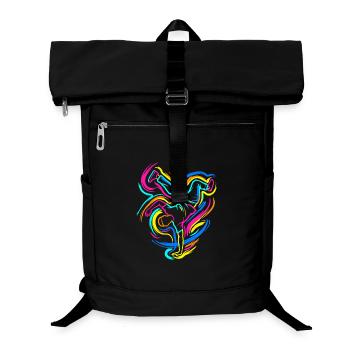 Breakdance - Laptop-Rucksack  - Schwarz - Vorne