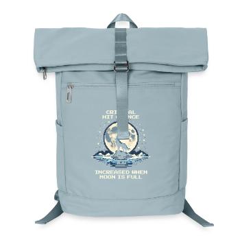 Kritischer Treffer bei Vollmond | Wolf - Laptop-Rucksack  - Eisblau - Vorne