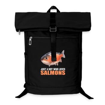 Lachse Lachs - Laptop-Rucksack  - Schwarz - Vorne