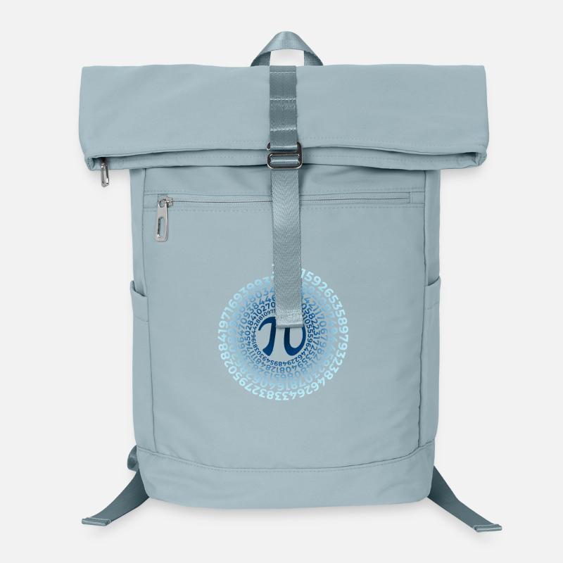 Pi Symbol with Numbers Spiral | District number 3.1415 Laptop Backpack