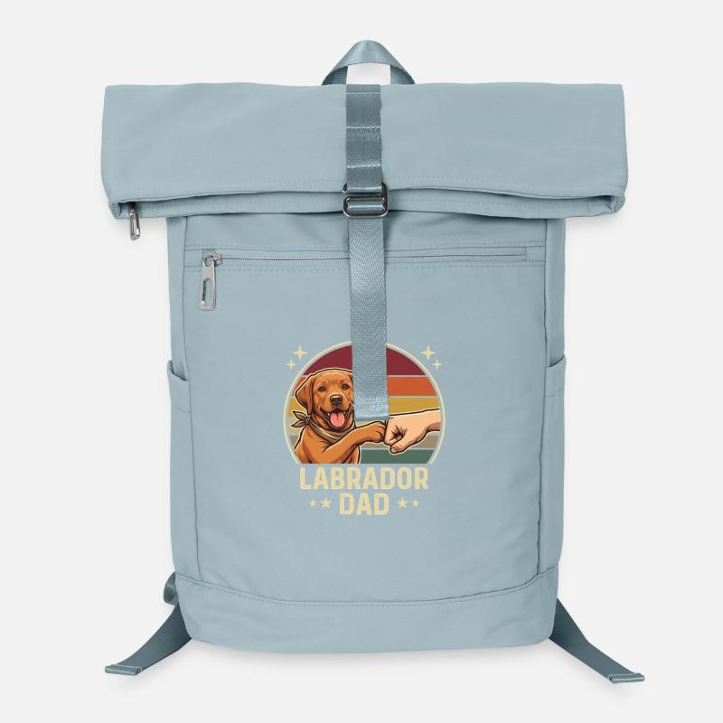 Retro Labrador Dad Foxred Pfotenclash Laptop-Rucksack 