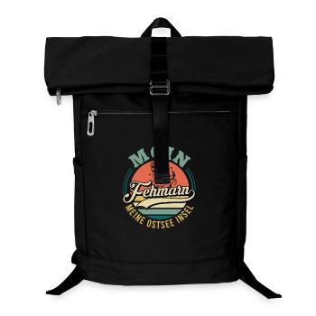 Ostsee Urlaub MOIN FEHMARN MEINE OSTSEE INSEL - Laptop-Rucksack  - Schwarz - Vorne