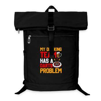 Dartspieler Dart - Mein Trinkteam hat Dartprobleme - Laptop-Rucksack  - Schwarz - Vorne