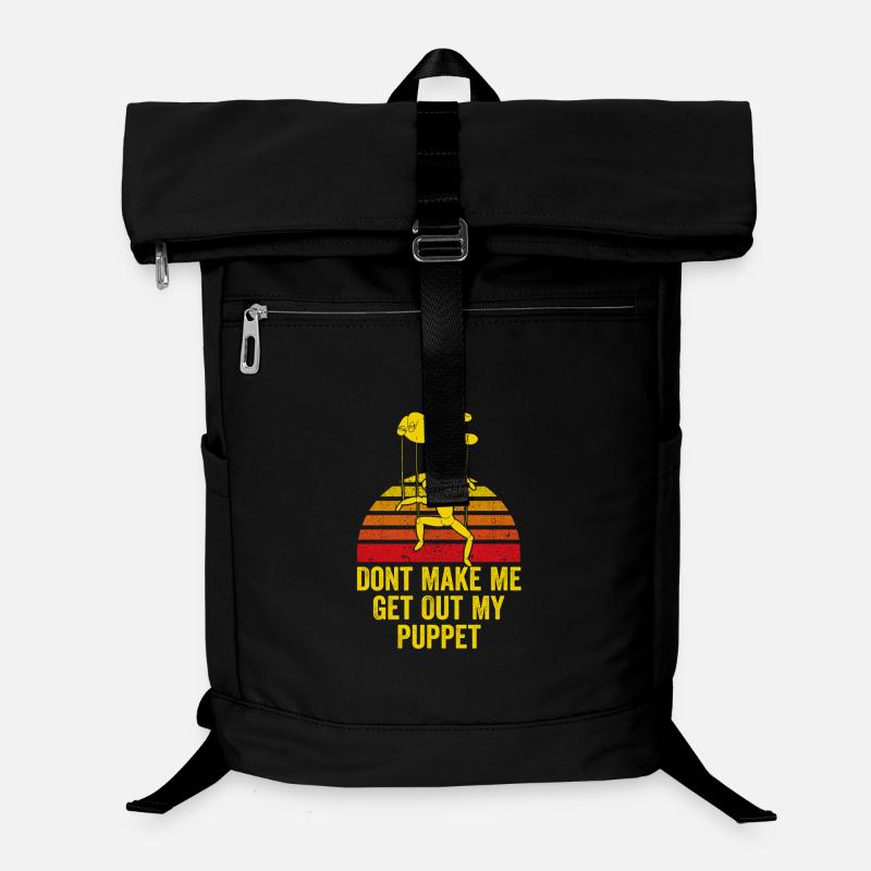 Puppet On Strings Retro-Grafik Laptop-Rucksack 