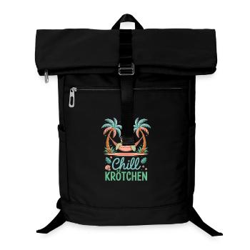  Chill Krötchen Coole Schildkröte In Hängematte - Laptop-Rucksack  - Schwarz - Vorne