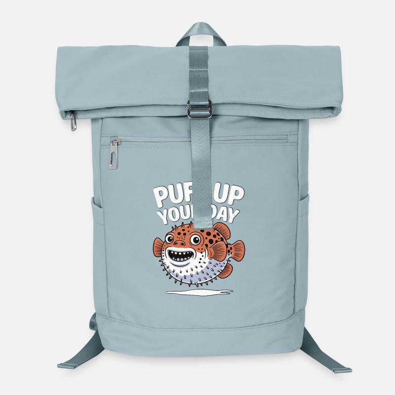 Puff Up Your Day - Puffer Fish Fun Laptop Backpack