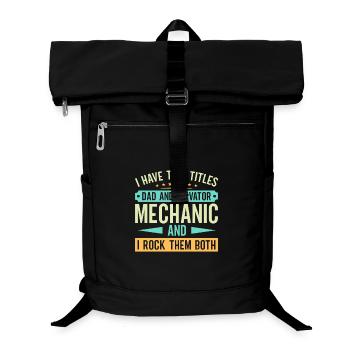 Elevator Mechanic - Dad And Elevator Mechanic - Laptop Backpack - black - Front