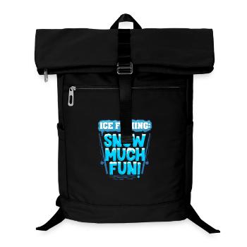 Eisangeln Snow Much Fun - Laptop Backpack - black - Front