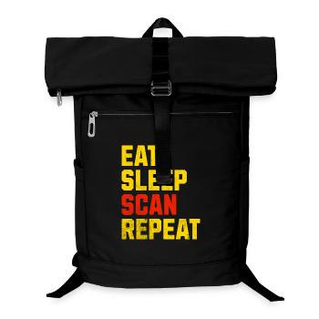 Vendeur de T-shirts cadeaux MANGER SCAN SCAN REPEAT - Sac à dos ordinateur - noir - Devant