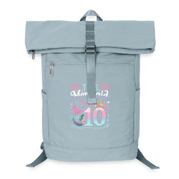 Mermaid 10th Birthday 10 Years - Laptop Backpack - ice blue - Front