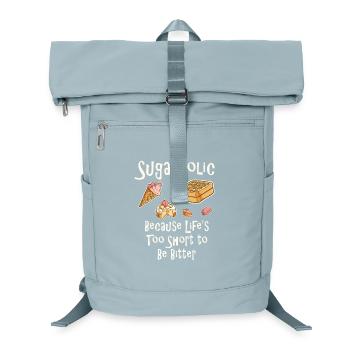 Sugarholic Dessert-Zitat-Tee - Laptop-Rucksack  - Eisblau - Vorne
