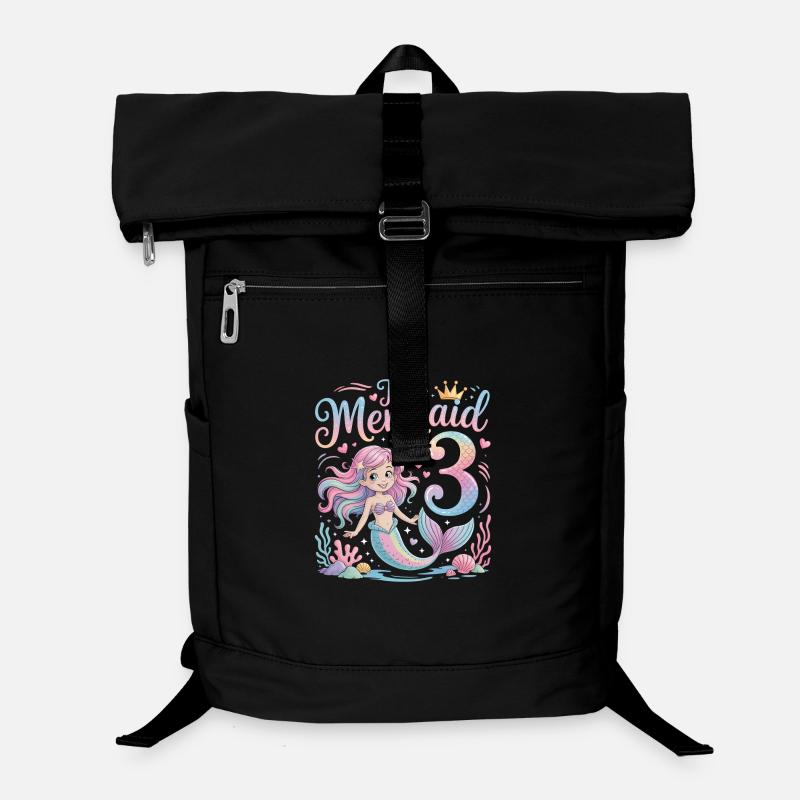 3e anniversaire de la sirène 3 ans Sac à dos ordinateur