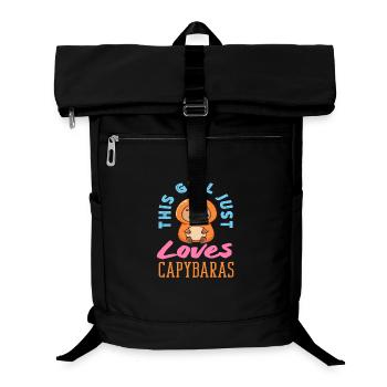 This Girl Loves Capybaras Cute Funny - Laptop Backpack - black - Front