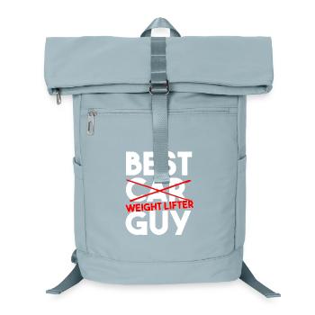 Best Weight Lifter Guy Funny Gym Workout Art - Laptop Backpack - ice blue - Front