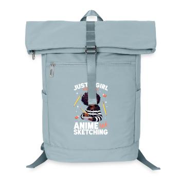 Just a girl who loves anime and draws otaku - Laptop Backpack - ice blue - Front
