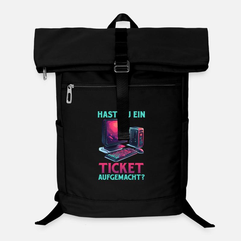IT Support HAST DU EIN TICKET AUFGEMACHT Lustig Laptop-Rucksack 