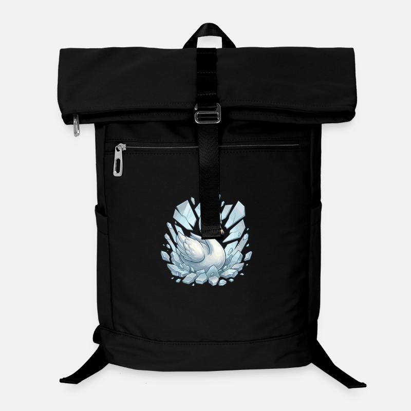 Schwan bricht durchs Eis Laptop Backpack