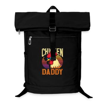 Chicken Daddy Cool Retro Dad - Laptop Backpack - black - Front
