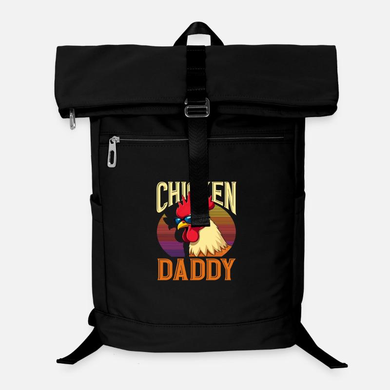 Chicken Daddy Cool Retro Dad Laptop Backpack