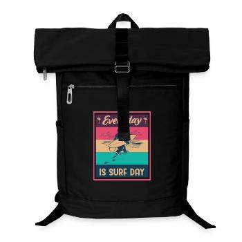 Everyday IS SURF DAY Gorilla Surfer Beach Vibes - Laptop Backpack - black - Front