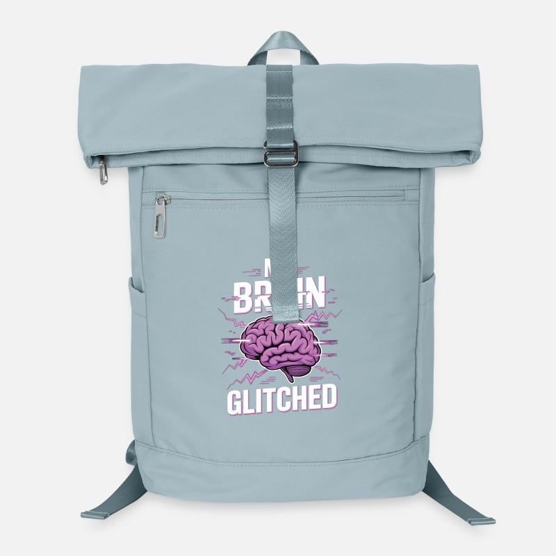 Funny Nerd T-Shirt My Brain Glitched Laptop Backpack